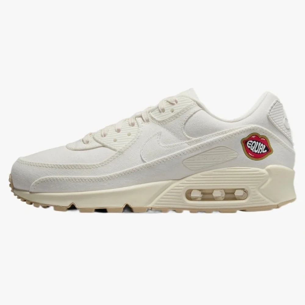 Nike Womens Size 12 Air Max 90 SE The Future Is Equal FD0867-133 Sail White Lips